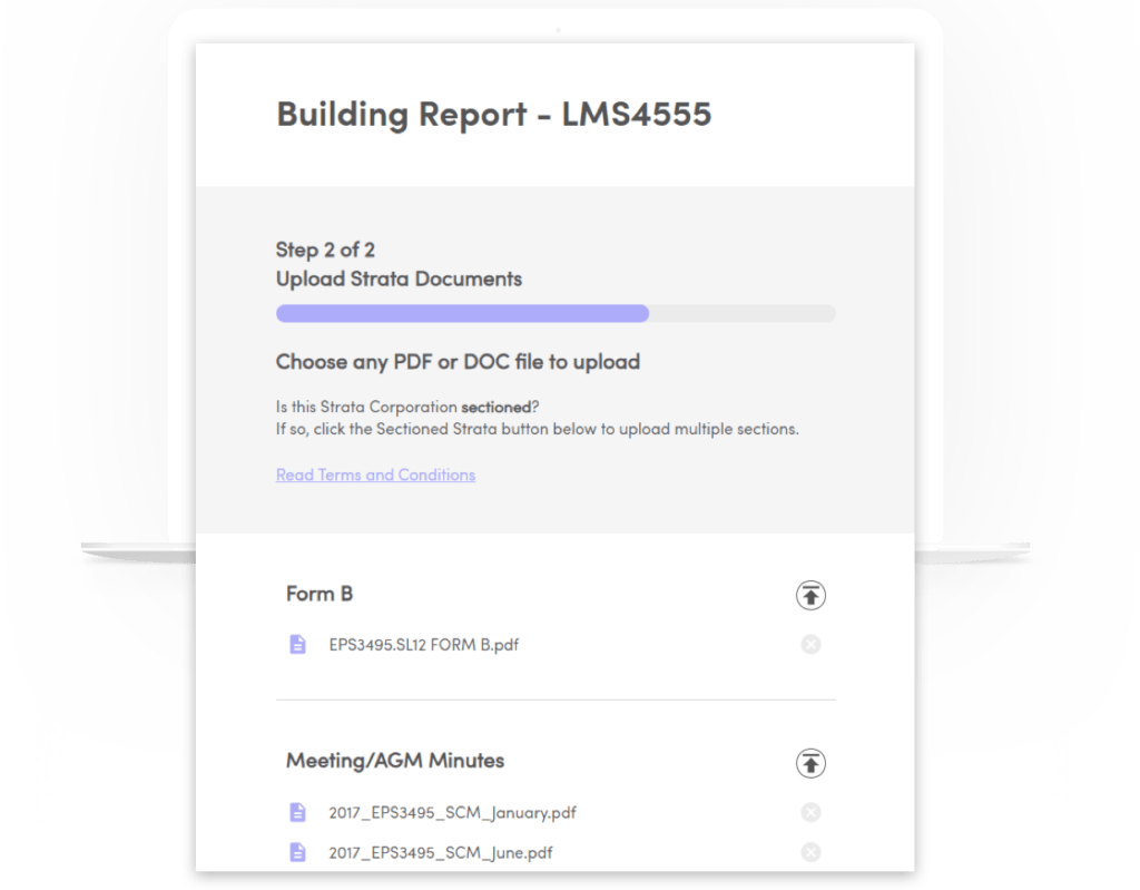 Sample Eli Report upload step on laptop