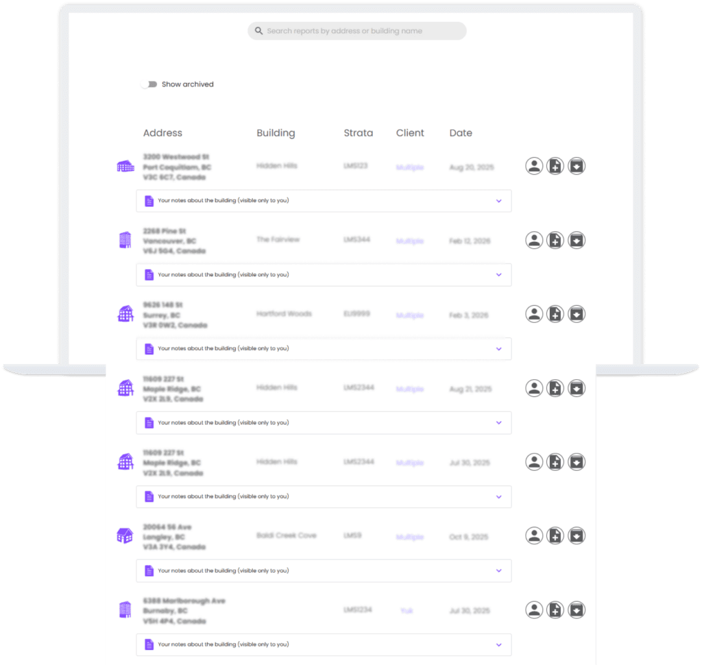 Dashboard view of Eli listing recent reports run