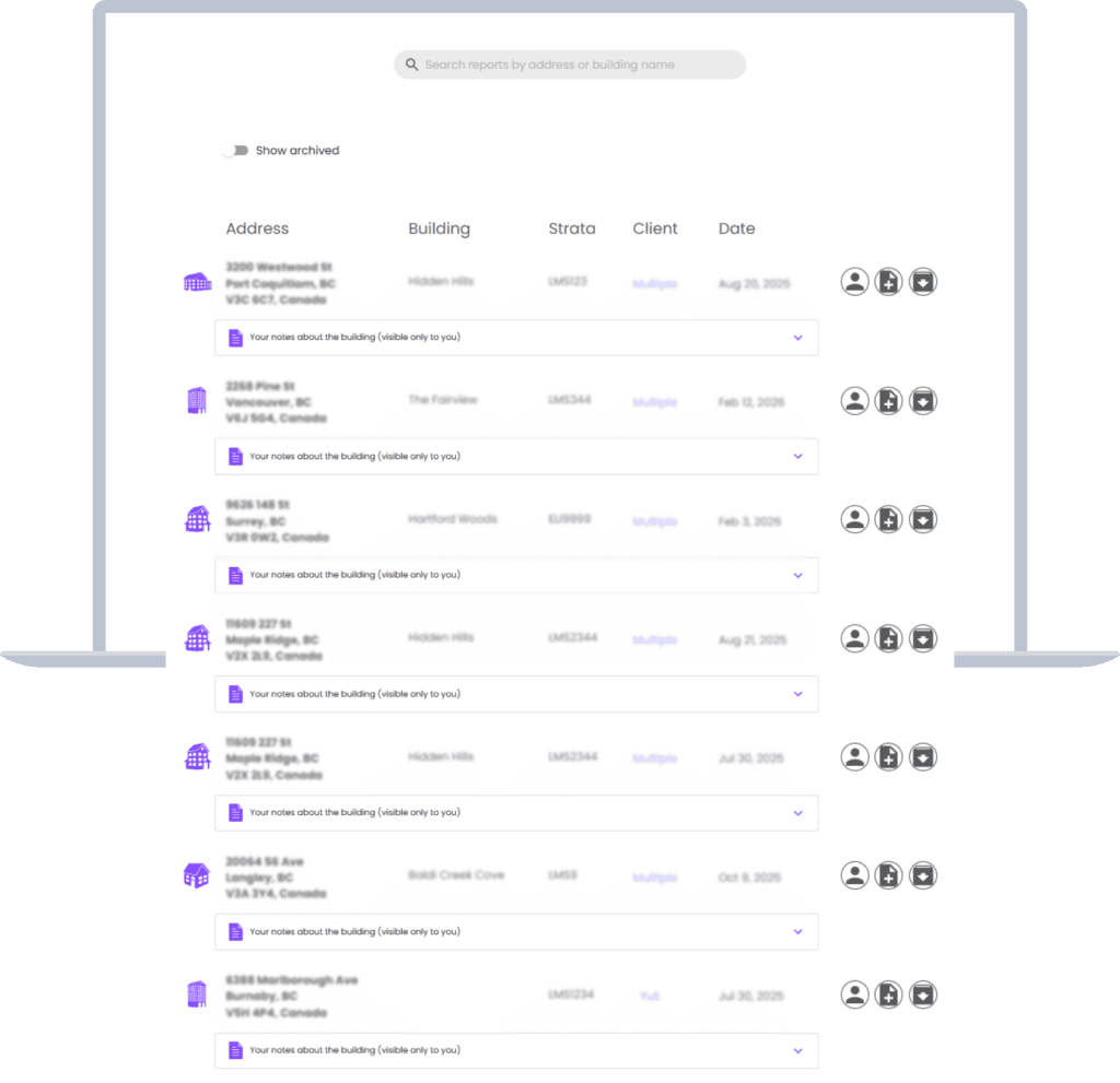 Dashboard view of Eli listing recent reports run
