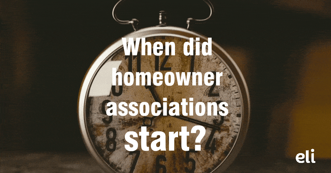 When did homeowner associations start?