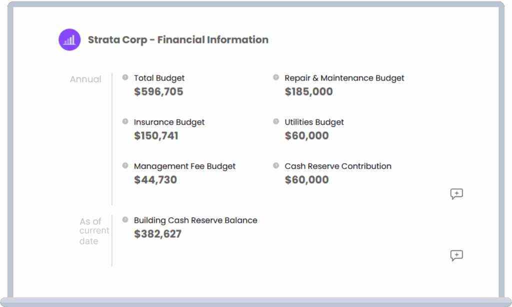 A table with financial information